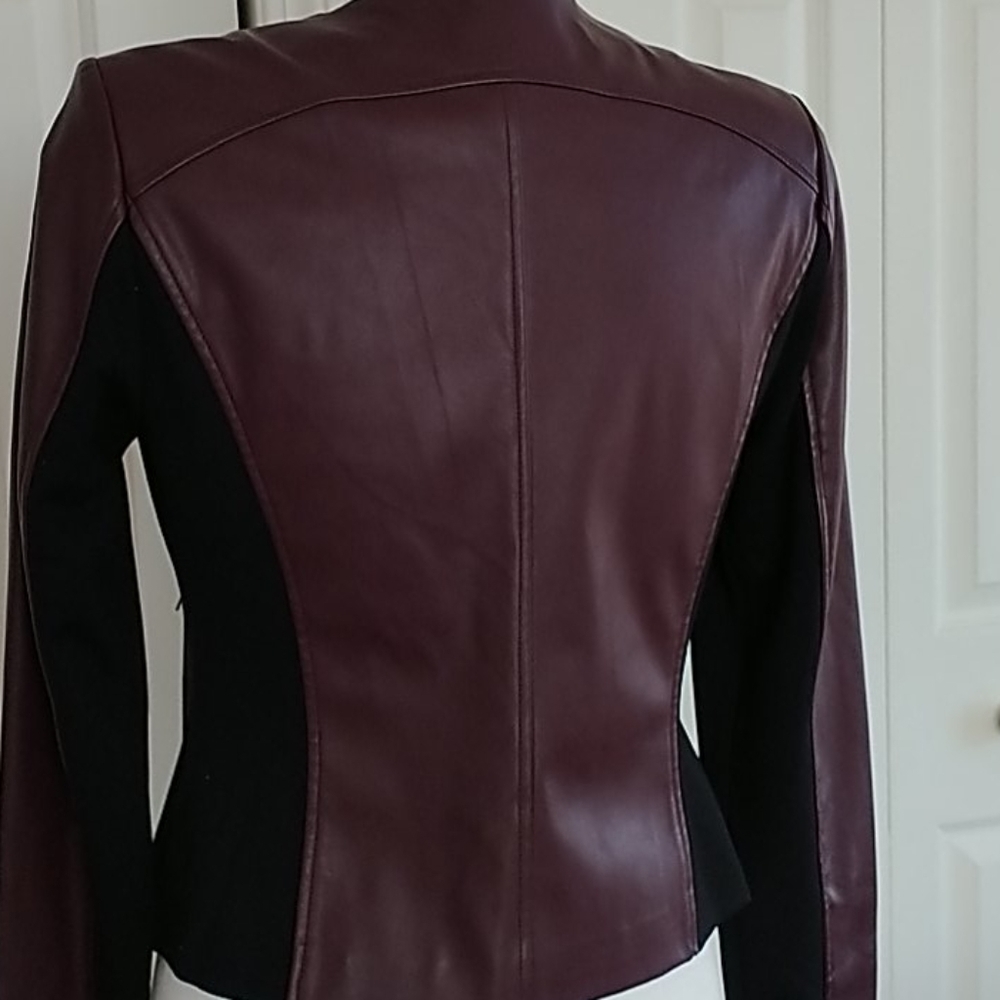 G by Giuliana faux leather & knit Jacket Sz XS - Picture 10 of 12